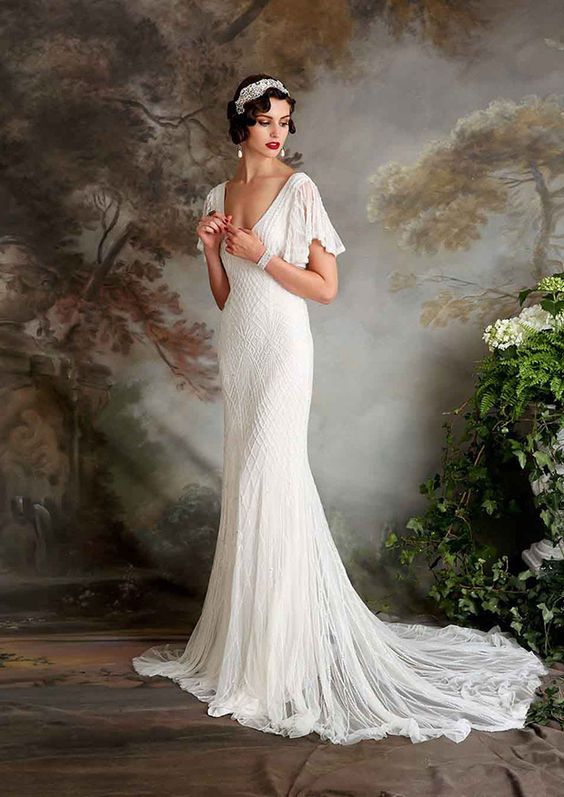 1940s Inspired Wedding Dresses Elegant Eliza Jane Howell Wedding Dresses Roaring 1920s Style