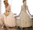 1950s Tea Length Wedding Dresses New White Lace Wedding Gown Elegant Strapless Wedding Dresses