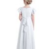 $2000 Wedding Dress Elegant Castle Fairy Flower Girl Dress Chiffon Flutter Sleeve Holy