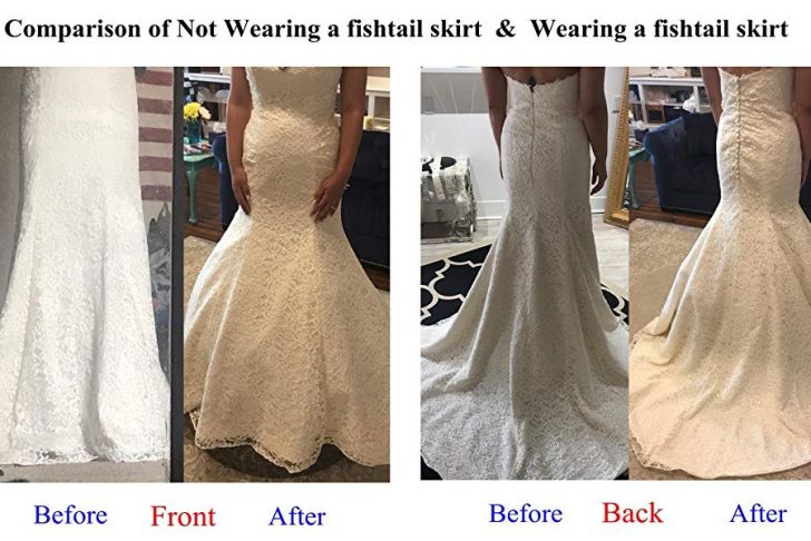 $2000 Wedding Dress Lovely Mermaid Fishtail Petticoat Slip Full Shape Floor Length