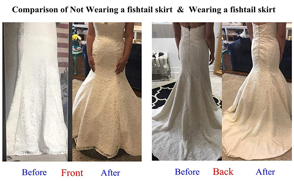 $2000 Wedding Dress Lovely Mermaid Fishtail Petticoat Slip Full Shape Floor Length