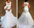 2017 Wedding Dresses Inspirational Elegant Sheer Jewel Neck Plus Size Wedding Dresses Mermaid 2018 Cheap Appliques Lace Tulle Illusion Zipper Back 2017 formal Bridal Gowns