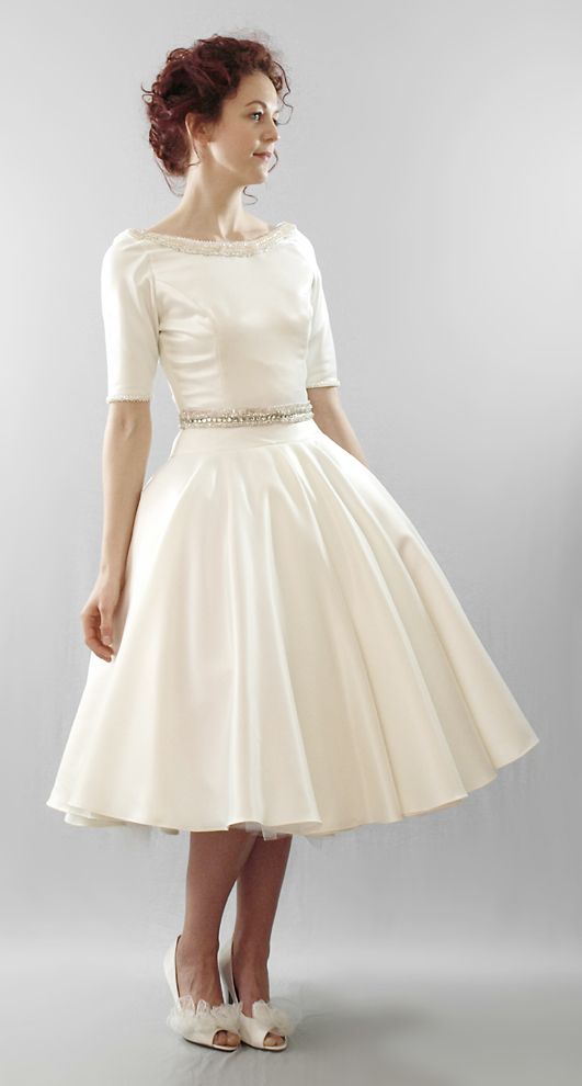 50s Style Wedding Dresses New Image Of Christy – Silk Duchess Satin Full Skirt Gown