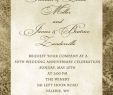 50th Wedding Anniversary Dresses Lovely Double 50th Anniversary formal Invitation Two Special