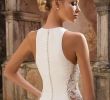 99 Wedding Dresses Inspirational Style Crepe Fit and Flare Dress with Illusion Lace
