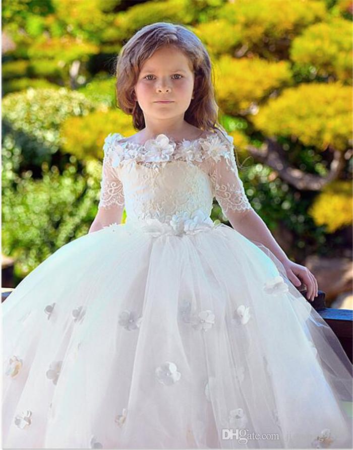 A Line Princess Dresses Inspirational Elegant Lovely Ankle Length Flower Girls Dresses for Wedding Lace Holy Munion A Line Pageant Dresses for Little Girls