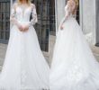 A Line Princess Wedding Dresses Inspirational Discount A Line Princess Wedding Gown Plus Size Long Sleeve Jewel Neck Open Back Wedding Dress with Delicate Appliques Sweep Train Tulle Bridal Gown