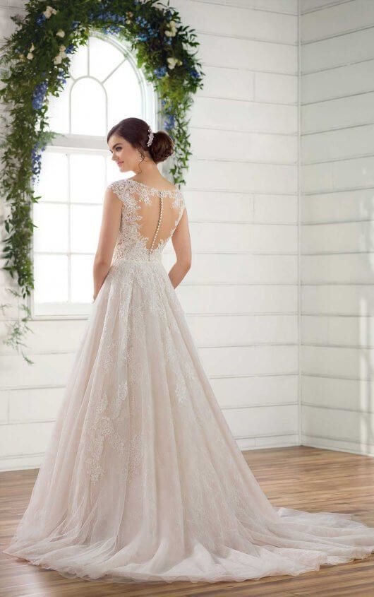 A Line Wedding Dress Elegant Vintage A Line Wedding Gown