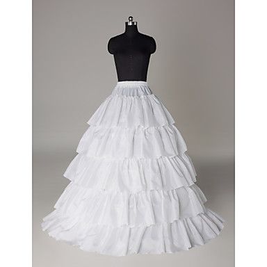 A Line Wedding Dress Slip Luxury Nylon A Line Full Gown 5 Tier Floor Length Slip Style