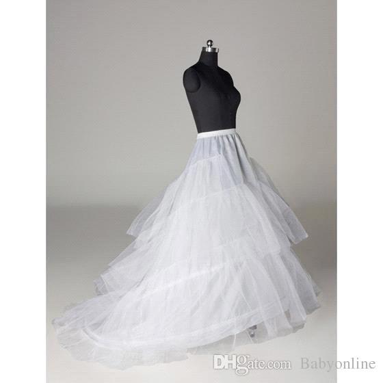 A Line Wedding Dress Slip Unique Layers Tulle 3 Hoops Petticoat Crinoline for Dresses with Train Free Size Wedding Dresses Underskirt Petticoat Slip Cpa211