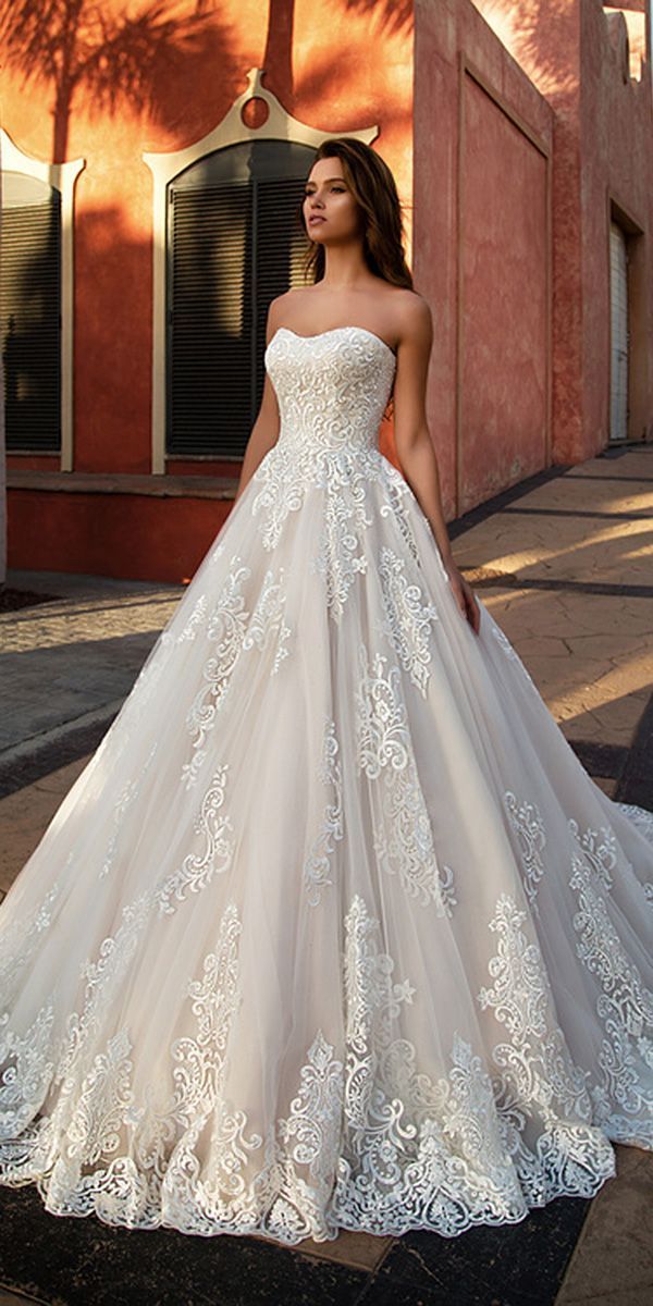 A Line Wedding Dresses Lace New 284 40] Marvelous Tulle Sweetheart Neckline A Line Wedding