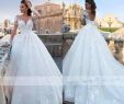 A Line Wedding Dresses Lace New Discount Romantic Elegant Ivory Full Lace Wedding Dresses 2019 Sheer Neck Long Sleeves A Line Tulle Wedding Bridal Gowns Corset Back Wedding Gowns