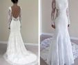 Affordable Gowns Awesome Simple Long Sleeve Lace Mermaid Wedding Dresses Backless Lace Applique Sweep Train Bridal Gowns Custom Made Long Wedding Gowns Affordable Dresses Ball