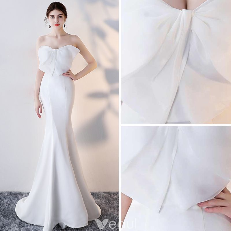 Affordable Gowns New Affordable White evening Dresses 2018 Trumpet Mermaid
