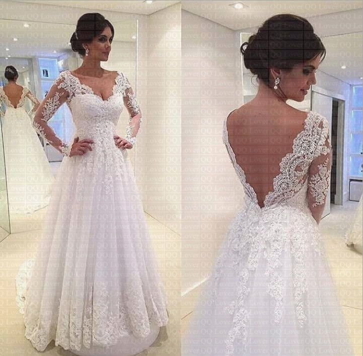 Affordable Lace Wedding Dress New Unique A Line Wedding Dresses with Sleeves