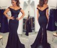 Affordable Wedding Guest Dresses Lovely 2019 Black Mermaid evening Dress 2019 Boat Neck F the Shoulder Satin Long Party Dresses Cheap Wedding Guest Gown Robe De soiree From Saltblue