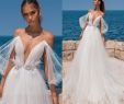 After 5 Dresses for A Wedding Luxury Elihav Sasson Beach A Line Wedding Dresses 2018 Sheer V Neck Bridal Gowns Puffy Sleeve Sweep Train Cheap Lace Wedding Dress Wedding Boutiques Wedding