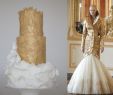 Alexander Mcqueen Wedding Dresses Beautiful Gold Feather Cake Inspired by Alexander Mcqueen Gown