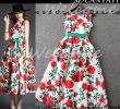 Aliexpress Wedding Dresses 2015 New Us $109 0 2015 Spring New Painting Red Rose Print Sleeveless Tutu Fashion Knee Length Dress Beach Wedding Party In Dresses From Women S Clothing