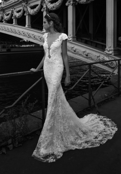 Allure Dressed Best Awesome Mmhigh End Customization Handmadea Plunging V Neck Wedding Dress In Y Mermaid Silhouette with Textured Lace and Alluring Faux Pearl Embel Buy