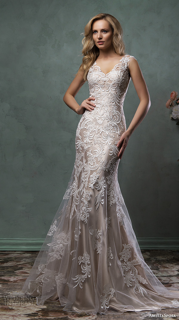 Amelia Sposa 2016 Wedding Dress Fresh Champagne and Lace Wedding Dress – Fashion Dresses