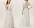 Anthropologie Wedding Dresses Unique Discount 2019 Bhldn Country Wedding Dresses with Detachable Overskirts V Neck Sweep Train A Line Long Sleeves Bridal Gowns Boho Wedding Dress Wedding