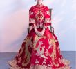 Asian Wedding Dresses Inspirational asian Chinese Traditional Classic Overseas Chinese Red Wedding Dresses Wedding Classic oriental Female Style Embroidered Phoenix Cheongsam Long Sleeve