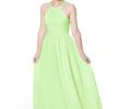 Azazie Melinda Beautiful Lime Green Junior Bridesmaid Dresses