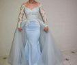 Baby Blue Wedding Dress Fresh F Shoulder Baby Blue Prom Dresses Lac Applique Long Sleeves Mermaid Long Party Dresses New Arrival Floor Length Detachable evening Gowns