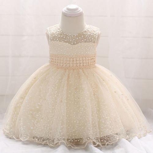Baby Dresses for Wedding Elegant Vintage Baby Girl Dress Summer Bead Dresses for Newborn 1 2