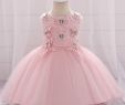 Baby Dresses for Wedding Inspirational 2019 Baby Girl First Birthday Dress Child butterfly Sticker Flowers Wedding Dress Pink Tulle Princess Dress for Wedding Party Kids Clothing From