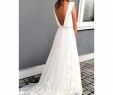Backyard Wedding Dresses Beautiful V Back Boho Chiffon Beach Wedding Dress A Line Bridal Gown