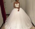 Ball Gown Style Wedding Dresses Awesome Puffy Tulle Ball Gown Wedding Dresses Beaded Sweetheart Neckline Sleeveless Lace Appliques Custom Made Bridal Gowns Princess Style