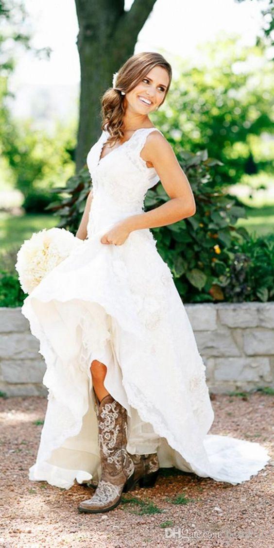 Barn Wedding Dresses Beautiful Discount 2019 Rustic Cowgirl Boots Lace Wedding Dresses Boho Country Bridal Dress V Neck Bohemian Wedding Gowns Custom Made the Wedding Dresses