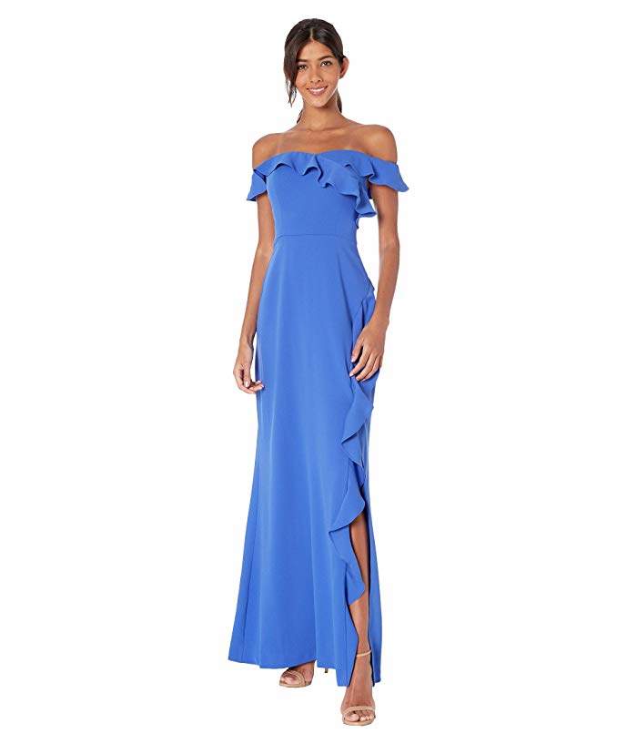 Bcbg evening Gowns Beautiful F the Shoulder Ruffle evening Gown