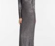 Bcbg evening Gowns Best Of Metallic Plaited Mixed Knit Gown