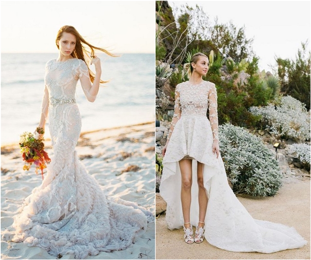 Beach Wedding Gowns and Bridal Dresses