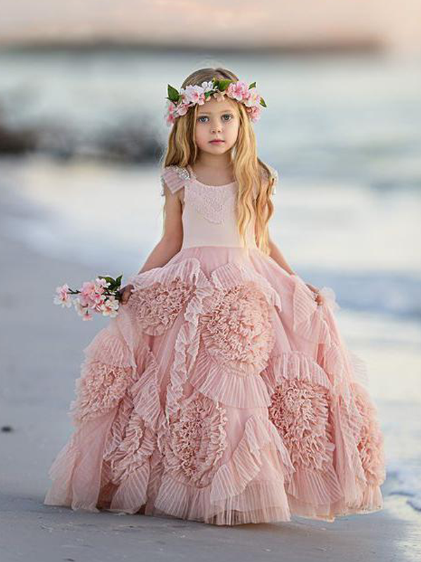 Blush Pink Cute Cheap Vintage Flower Girl Dresses GTE2121 1200x1200