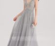 Beaded Slip Dress Elegant A Line Princess V Neck Floor Length Chiffon Prom Dresses with Beading