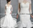 Beaded top Wedding Dress Lovely Robe De Mariage 2019 Mermaid White Lace Appliques Elegant Wedding Dress Beaded Long Sleeve Sheer Back Wedding Gowns Best Selling