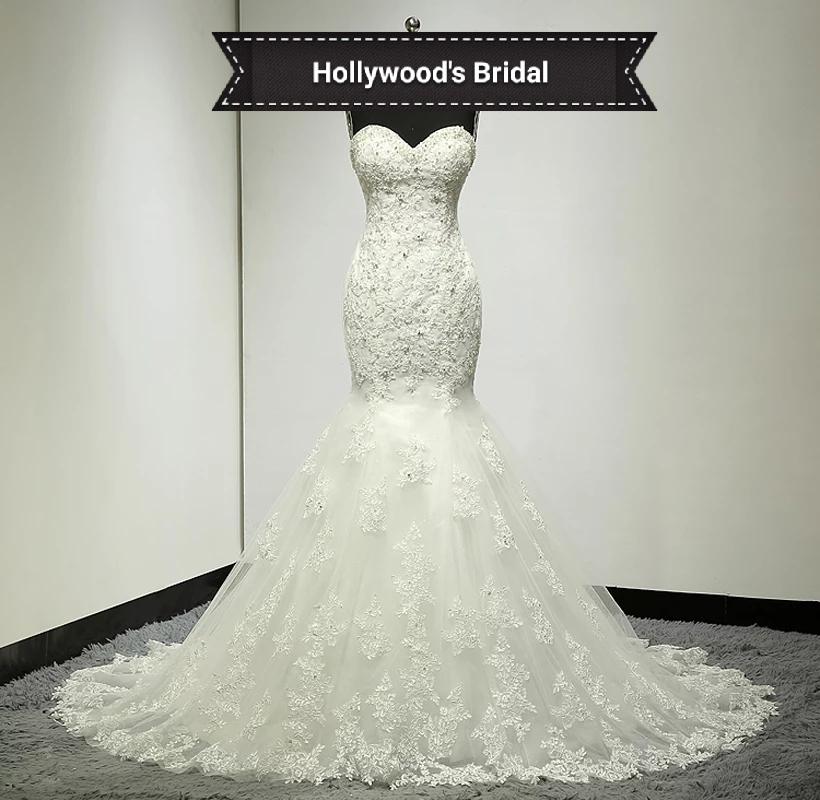 Wedding Dress Sleeveless lace and beading with train HB original1