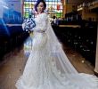 Beautiful Wedding Dresses 2017 Lovely 2017 Gorgeous Mermaid Wedding Dresses Jewel Neck Lace Beads Crystal Pearls Long Sleeves V Back Illusion Court Train Plus Size Bridal Gowns