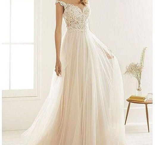 Beige Wedding Dresses Best Of W1 White E Size 8 Olesa F White Beige Gown