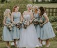 Best Online Bridesmaid Dresses Awesome Ice Blue Chiffon Beach Bridesmaid Dresses Tea Length Wedding Party Dress Lace Up Midi Dresses Vestidos De Dama De Honra 2019
