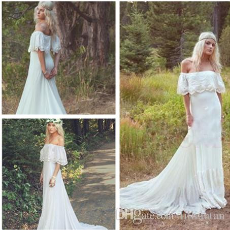 rustic wedding dresses discount boho country forest wedding dresses 2017 stylish chiffon tasteful