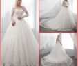 Best Wedding Dresses Of All Time Elegant 2019 Ball Gown White Lace Appliques Long Sleeve Wedding Dress Beaded Hollow Back Y Princess Wedding Gowns Hot Sale Bridal Designers Bridal Dresses