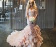 Black and Blush Wedding New Y Blush Pink Mermaid Wedding Dresses 2018 Sweetheart Cascading Ruffle Wedding Gowns New Design organza Trumpet Bridal Gowns Beaded Sashes Mermaid