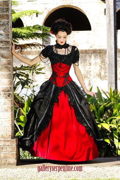 gothic wedding dresses red and black sears wedding dresses where