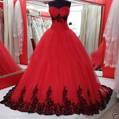 Black and Red Gothic Wedding Dresses Luxury Plus Size Gothic Black and Red Wedding Dresses Lace Ball Bridal Gowns Custom