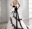 Black and White Dresses for Weddings Fresh Mermaid Strapless Chapel Train Black White Wedding Dresses